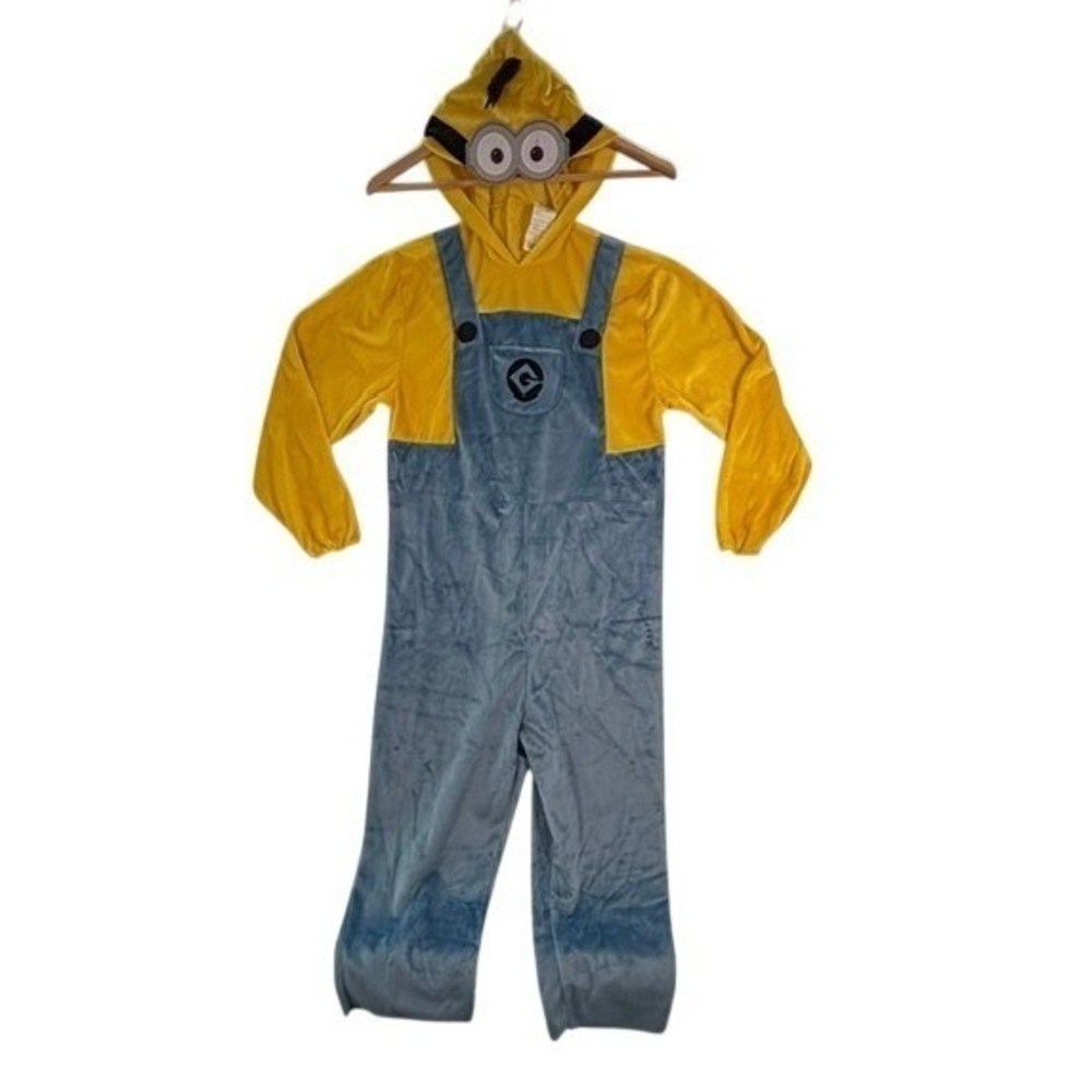Minions Kevin Halloween Costume Yellow Blue Jumpsuit Kids Medium 8-10